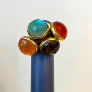 Vaubel Four Quartz Bubble Ring Size 7